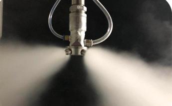 新品发布 |腾博会官网喷雾公司干雾抑尘用防滴漏雾化器成功用于煤棚粉尘治理