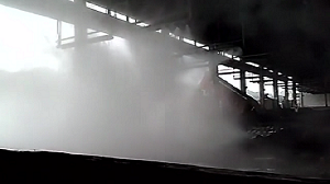 腾博会官网喷雾--细水雾系统在煤矿厂控尘喷雾效果